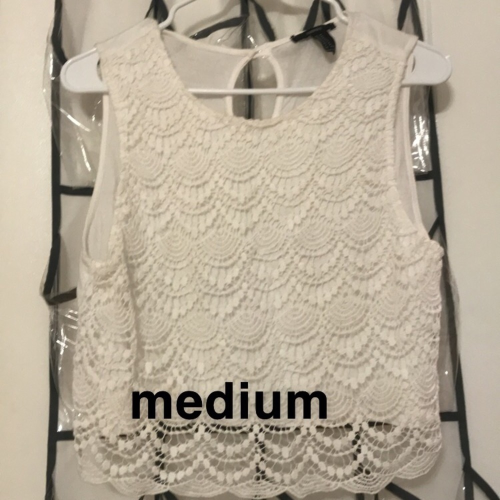 white crop top